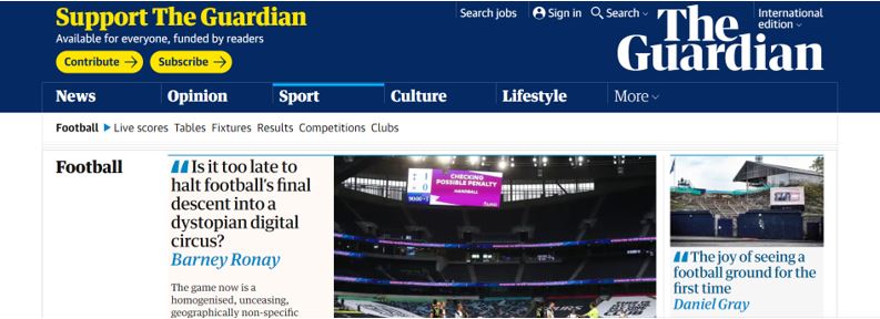 the guardian football